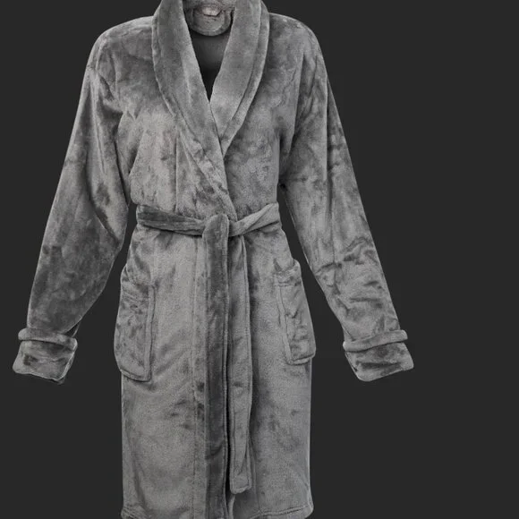 Ardour Luxury Velvet Robe in Gray (Brand new & never open/used) - Picture 3 of 4